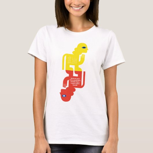 スフィンクスの謎のラテン語フィギュアアート Tシャツ (正面)