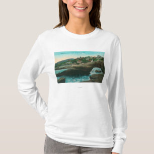 スフィンクスの頭部CaveLa Jolla、カリフォルニアの眺め Tシャツ