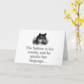 スフィンクスは彼のいとこだ カード (黄色い花)