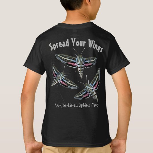 スフィンクスガ虫写真ポケットバックテンプレート Tシャツ (裏面)