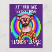 スフィンクスキャットオーバーザヒル誕生日 ポストカード (正面)