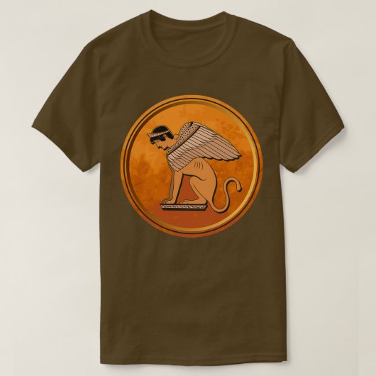 スフィンクス古代ギリシャ Tシャツ (デザイン正面)