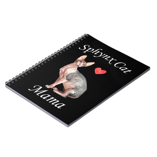 スフィンクス母猫好きペットマザー ノートブック (左側)