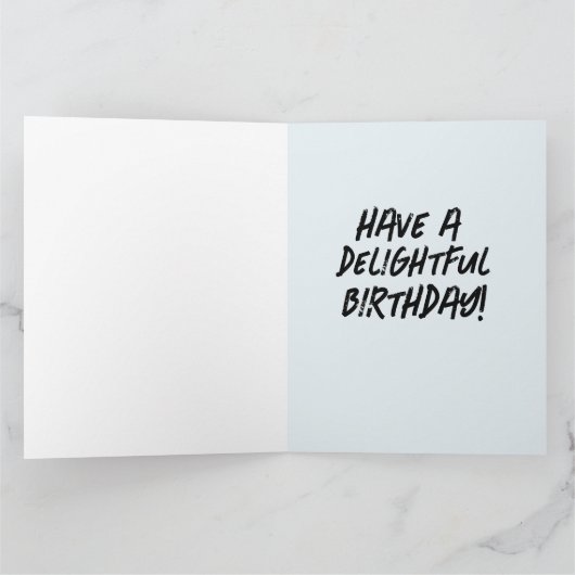 スフィンクス毛抜き猫楽しい大きな誕生日カード カード (内部)