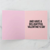 スフィンクス猫のキュートなバレンタインデーの挨拶 カード (内部)