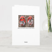 スフィンクス猫のサンタクロース ブラッククリスマス カード (裏面)