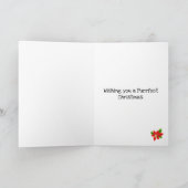 スフィンクス猫のサンタクロース ブラッククリスマス カード (内部)