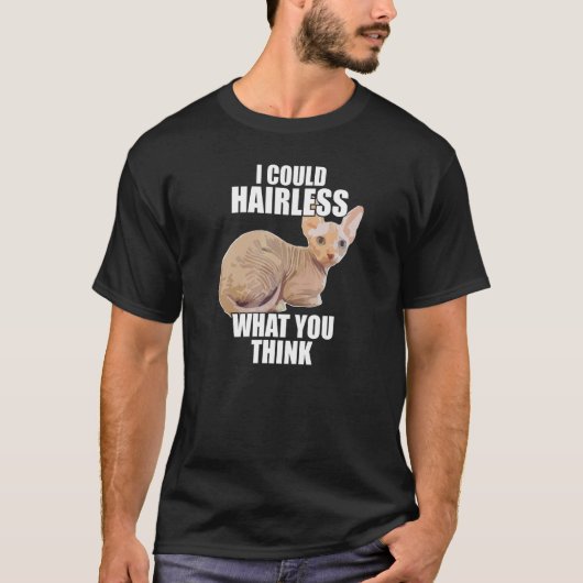 スフィンクス猫のジョークギフト 1人用 Tシャツ (正面)