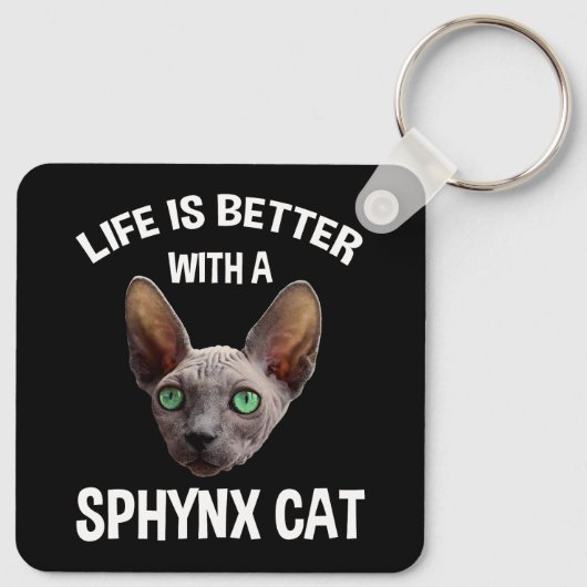 スフィンクス猫の方が暮らしが良い キーホルダー (裏面)