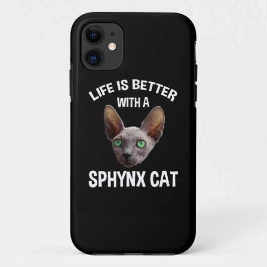 スフィンクス猫の方が暮らしが良い Case-Mate iPhoneケース (裏面)