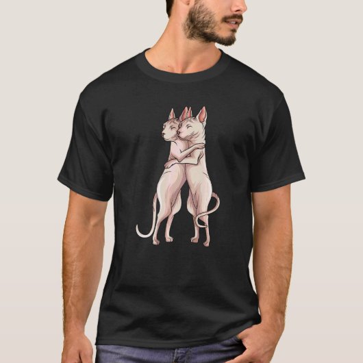 スフィンクス猫の飼い主 Tシャツ (正面)