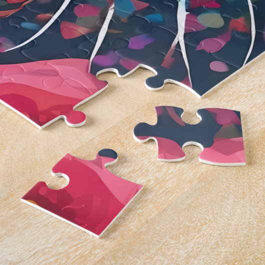 スフィンクス猫アート花フローラジグソーゲーム ジグソーパズル (側面)