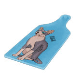 スフィンクス猫イラストレーション カッティングボード (角)