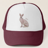 スフィンクス猫イラストレーション キャップ (正面)