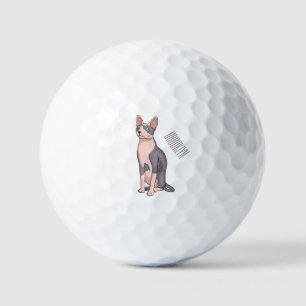 スフィンクス猫イラストレーション ゴルフボール