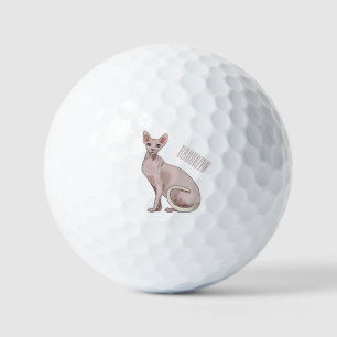 スフィンクス猫イラストレーション ゴルフボール
