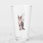 スフィンクス猫イラストレーション タンブラーグラス (裏面)