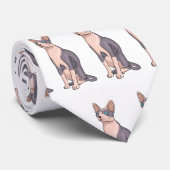 スフィンクス猫イラストレーション ネクタイ (ロール)