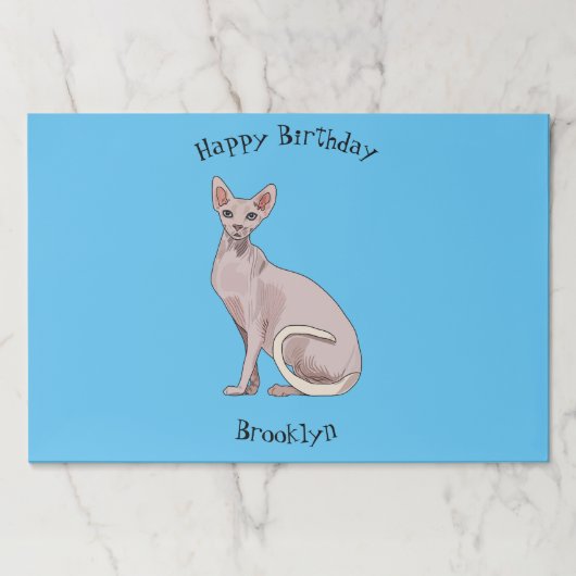 スフィンクス猫イラストレーション ペーパーパッド (正面)