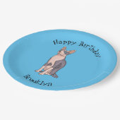 スフィンクス猫イラストレーション ペーパープレート (アングル)