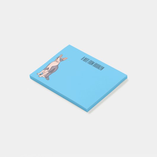 スフィンクス猫イラストレーション ポストイット (アングル)