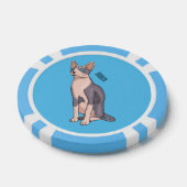 スフィンクス猫イラストレーション ポーカーチップ (シングル)