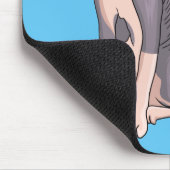 スフィンクス猫イラストレーション マウスパッド (コーナー)