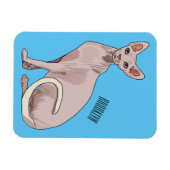 スフィンクス猫イラストレーション マグネット (横)