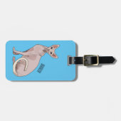 スフィンクス猫イラストレーション ラゲッジタグ (正面横)