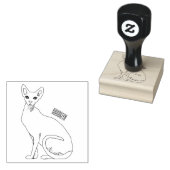 スフィンクス猫イラストレーション ラバースタンプ (押印)