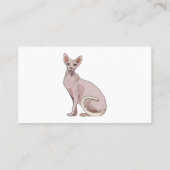 スフィンクス猫イラストレーション 名刺 (裏面)