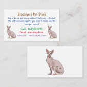 スフィンクス猫イラストレーション 名刺 (正面/裏面)