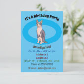 スフィンクス猫イラストレーション 招待状 (スタンド正面)