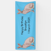 スフィンクス猫イラストレーション 横断幕 (縦)