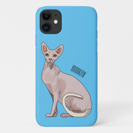 スフィンクス猫イラストレーション Case-Mate iPhoneケース (裏面)