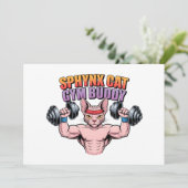 スフィンクス猫ジム仲間 筋肉質な漫画 シーズンカード (スタンド正面)