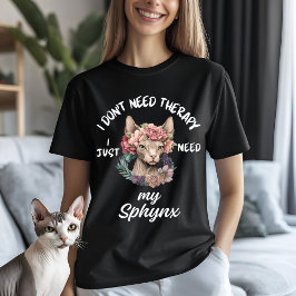 スフィンクス猫セラピーユーモア Tシャツ