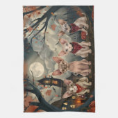 スフィンクス猫ハロウィン不気味 キッチンタオル (縦)