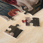 スフィンクス猫ハロウィン不気味 ジグソーパズル (側面)