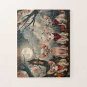 スフィンクス猫ハロウィン不気味 ジグソーパズル (縦)