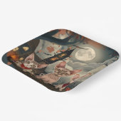 スフィンクス猫ハロウィン不気味 ペーパープレート (傾斜あり)