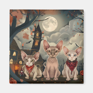スフィンクス猫ハロウィン不気味 マグネット