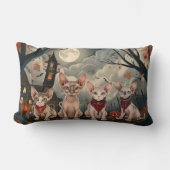 スフィンクス猫ハロウィン不気味 ランバークッション (正面)