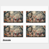 スフィンクス猫ハロウィン不気味 長方形シール (シート)