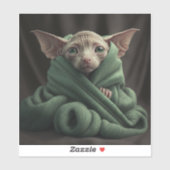 スフィンクス猫ビニールビッグデカール6X6 シール (シート)