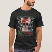 スフィンクス猫フェリスメウィダードおもしろいクリスマス Tシャツ (正面)