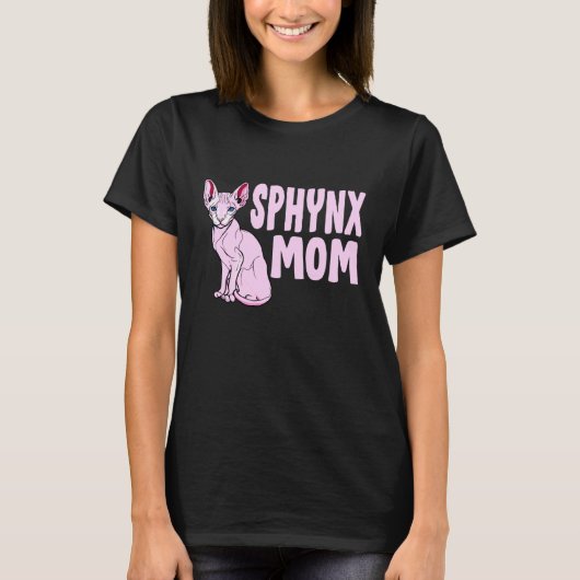 スフィンクス猫ママ愛好家 スフィンクスヘアレス Tシャツ (正面)