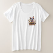 スフィンクス猫ママ | 髪の毛のない猫ママ 女性 プラスサイズTシャツ (デザイン正面)