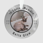 スフィンクス猫メモリアルシルバー追悼アート オーナメント (正面)