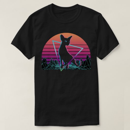 スフィンクス猫レトロプレミアムTシャツ Tシャツ (デザイン正面)